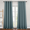 NICETOWN Greyish Blue Room Darkening Curtains 90 inch Length by NICETOWN