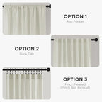 Joydeco Linen Curtains 90 Inch Length 2 Panel Sets, Light Filtering Curtains - Image 4
