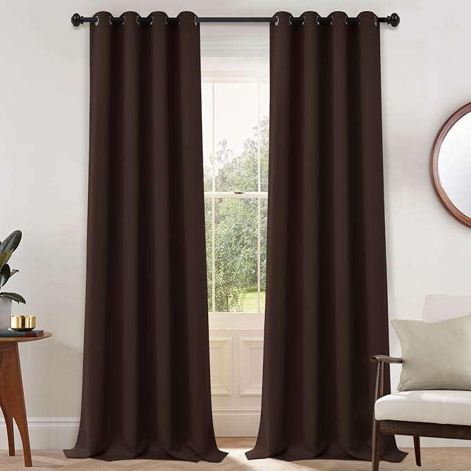 Yakamok Blackout Curtains for Bedroom 2 Panels Set 108 Inch Length Thermal by Yakamok
