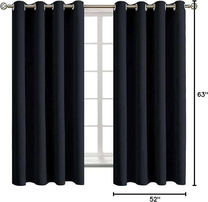 BGment Black Blackout Curtains for Bedroom - Image 9