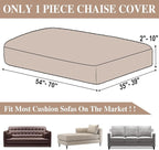 Couch Cushion Cover Chaise Lounge Cover Washable Separate Seat Chaise Couch - Image 6