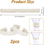 Ptwola 1 Pack Braided Curtain Tiebacks Boho Elegant Rustic Curtain Holdbacks - Image 2