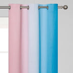 Ombre Pink and Blue Blackout Curtains 45 Inches Long, Full Light Blocking - Image 4