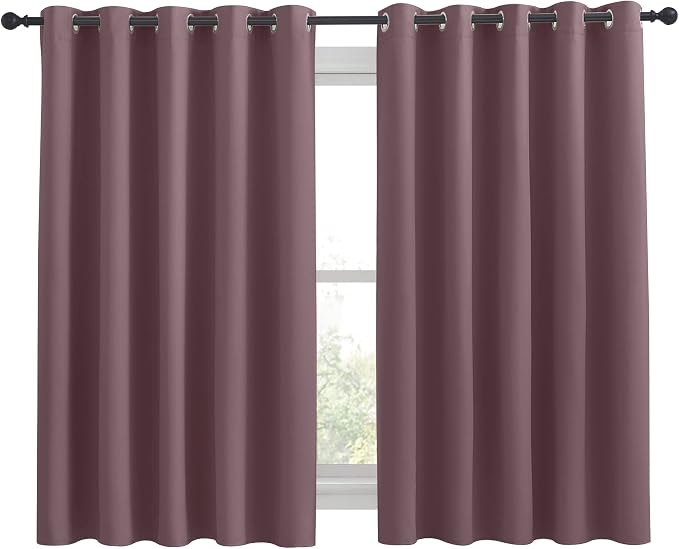 NICETOWN Thermal Insulated Curtains Blackout Draperies, Window Treatment Solid - Image 2