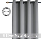 Yakamok Grommet Room Darkening Thermal Insulated Blackout Curtains Window Panels - Image 3