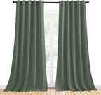NICETOWN Room Darkening Draperies Window Curtain Panels, Dark Mallard, 2 Panels - Image 2