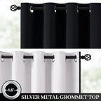 Yakamok 100% Blackout Curtain Panels 96 inches Cold and Light Blocking Drapes - Image 2