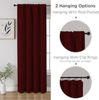 CUCRAF Burgundy Red Blackout Curtains Customize, Rod Pocket Room Darkening - Image 3
