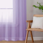 Sheer Lavender Curtains for Bedroom Living Room 54 Inch Length 2 Panels Set - Image 9
