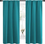 NICETOWN Peacock Blue Blackout Curtains Panels - Image 2
