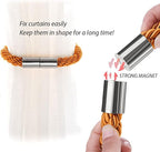 NICEEC 6 Pack Strong Magnetic Curtain Tiebacks Modern Simple Style Drape Tie - Image 4