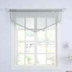 Molaxhome Swag Curtain 51 inch Length Rod Pocket Scalloped Curtain Valance - Image 3