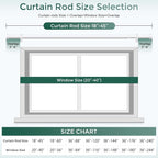 VOIIY White Curtain Rods for Windows 18 to 42 Inch, Size:18''-42'' - Image 5