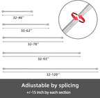 GXOACKJ 2 Pack Silver Curtain Rods - Image 6