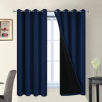 Yakamok Total Blackout Curtains, 2 Thick Layers Completely Blackout Thermal by Yakamok