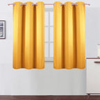 LEMOMO Yellow Blackout Curtains 42 x 54 Inch Length Set of 2 Panels Grommet by Lemomo