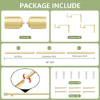 5/8” Diameter Curtain Rods 30-120 Inch, - Image 3