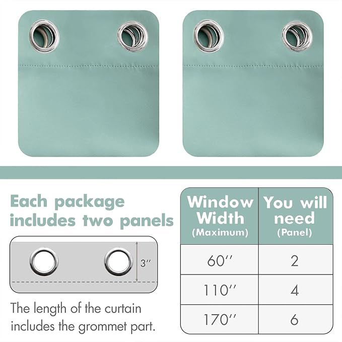 MIULEE Blackout Curtains for Bedroom Living Room Thermal Insulated Room - Image 6