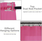 Hot Pink Sheer Curtain for Bedroom Living Room 78 Inches Long 2 Panels Set - Image 4