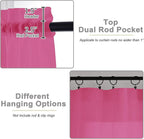 Hot Pink Sheer Curtains for Bedroom Living Room 96 Inches Long 2 Panels - Image 4