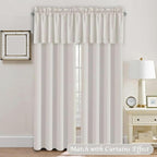 H.VERSAILTEX Blackout Kitchen Curtain Valances, Short Window Valance Curtains - Image 3
