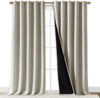 NICETOWN Natural 100% Blackout Curtains - Image 2