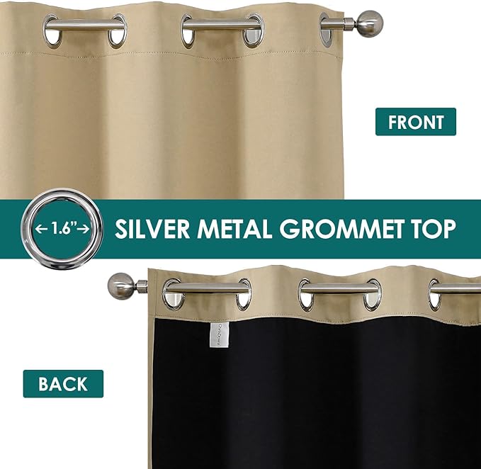 ChrisDowa 100% Blackout Curtains 102 inch Long - Image 3