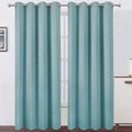 LEMOMO Blackout Curtains 66 x 95 inch/Stone Blue Curtains Set of 2 by Lemomo