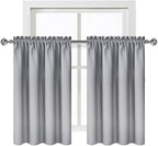 DWCN Silver Grey Short Blackout Curtains - Image 9