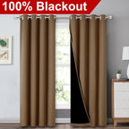 NICETOWN 100% Blackout Window Curtain Panels, Heat and Cold Blocking Drapes - Image 2