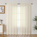 Gwine Cream Sheer Curtains 72 Inches Long 2 Panels Set by Gwine