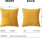 MIULEE Mustard Yellow Decorative Throw Pillow Covers 18x18 Inch - Image 6