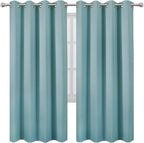 LEMOMO Stone Blue Thermal Blackout Curtains/52 x 72 Inch/Set of 2 Panels Room - Image 2
