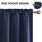 DWCN Navy Room Darkening Blackout Curtains - Image 4