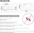 Thestoa Curtain Rods for Windows 48 to 84-92 Inch, Stainless Steel Rods for - Image 3