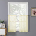 Tollpiz Sheer Tier Curtains Kitchen Linen Textured Half Curtain Sheers Light by Tollpiz