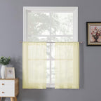 Tollpiz Sheer Tier Curtains Kitchen Linen Textured Half Curtain Sheers Light by Tollpiz