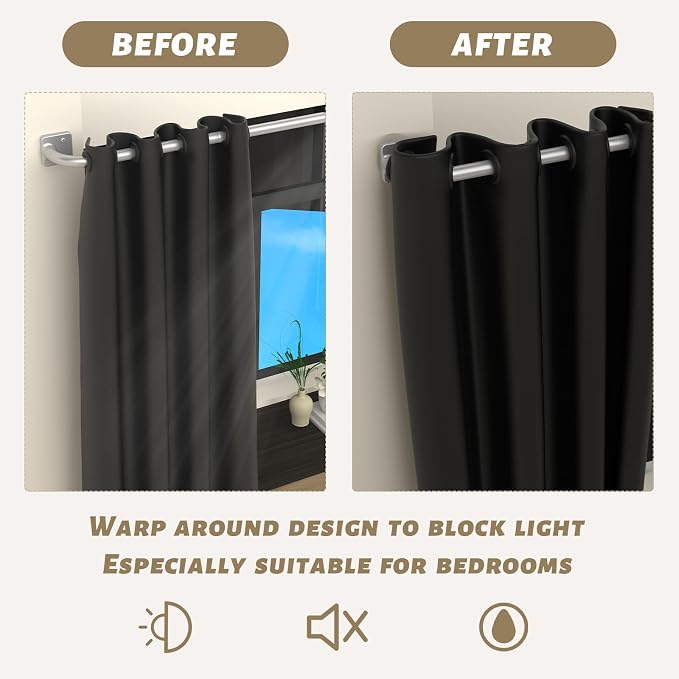 UIOSANRT Warp Around Curtain Rods - Image 4