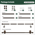 KAMANINA 2 Pack Curtain Rods No Drilling - Image 7