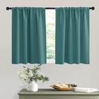 RYB HOME Short Teal Blackout Curtains by RYBHOME