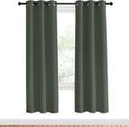 NICETOWN Thermal Insulated Curtains Blackout Draperies, Dark Mallard, 34 by 70 - Image 2