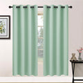 Yakamok Light Sage Green Blackout Curtains-Room Darkening Green Thermal by Yakamok