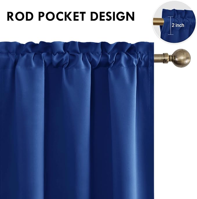 DWCN Blackout Curtains Room Darkening Thermal Insulated Bedroom Curtains Window - Image 4