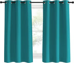 NICETOWN Room Darkening Curtains 60 inch Length 2 Panels, Peacock Teal - Image 2