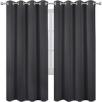 LEMOMO Dark Grey Thermal Blackout Curtains/52 x 72 Inch/Set of 2 Panels Room - Image 2
