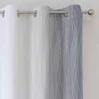 Estelar Textiler Full Room Darkening Greyish White and Grey Blackout Curtains - Image 4