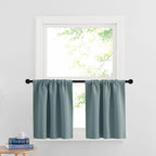 RYB HOME Cafe Blackout Curtains 24 inch Length, RV Curtains by RYBHOME