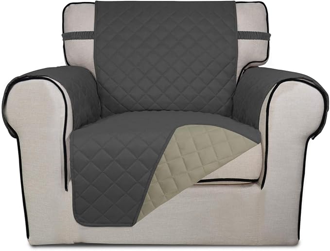 PureFit Reversible Quilted Sofa Cover, Water Resistant Slipcover Furniture by PureFit