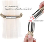 NICEEC 2 Pack Magnetic Curtain Tiebacks Modern Simple Style Drape Tie Backs - Image 4