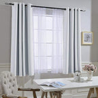 NICETOWN Greyish White Room Darkening Curtains - Image 7